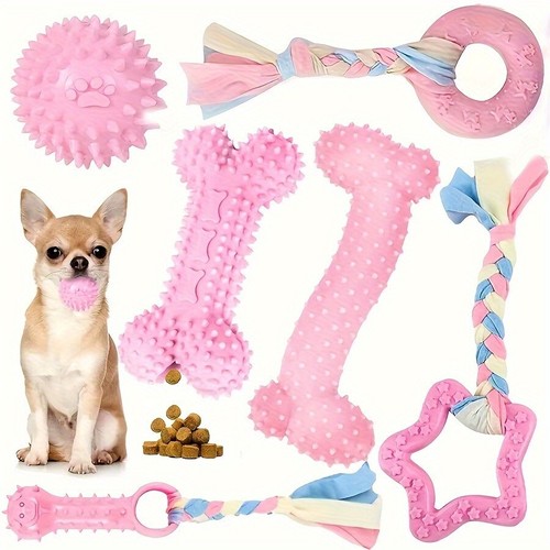 6pcs pink assorted dog - 6pcs,