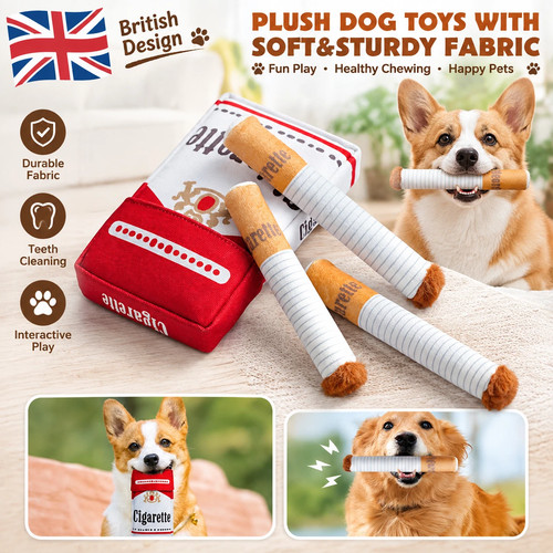 Funny squeaky cigarette dog - funny,
