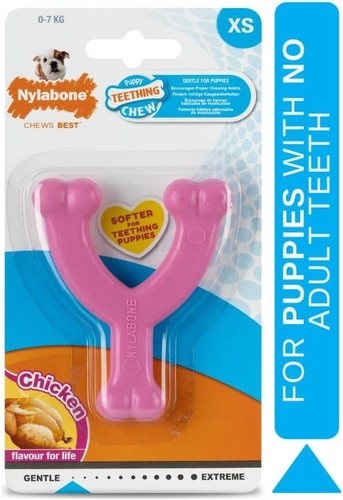 Pink wishbone nylabone - wishbone,