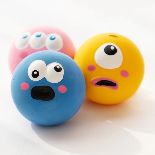 Pet squeaky rubber ball - squeaky,