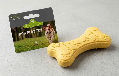 Puppy teething chew toy - toy, yellow