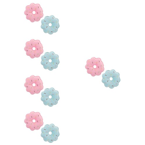Plush donut dog toys - donut, pink