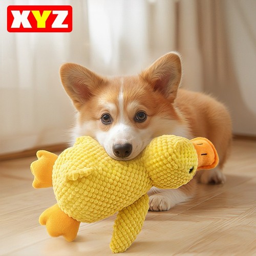 Plush squeaky duck - dog, toy