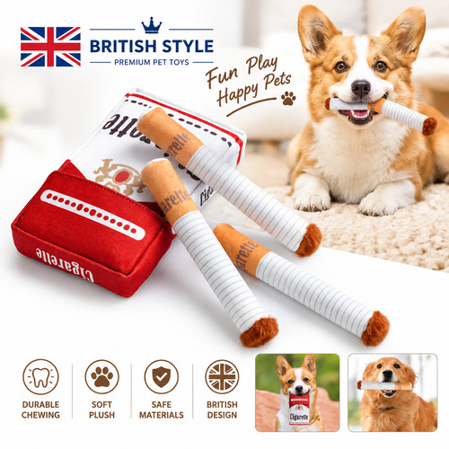 Funny squeaky cigarette dog - squeaky,