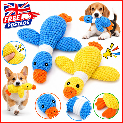 Goose dog toy plush squeaky - goose,