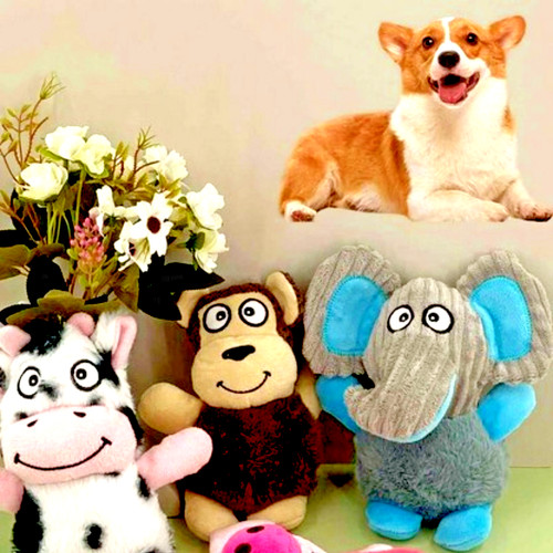 Squeaky dog toy plush puppy - squeaky,