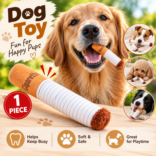 Funny squeaky cigarette - squeaky, dog